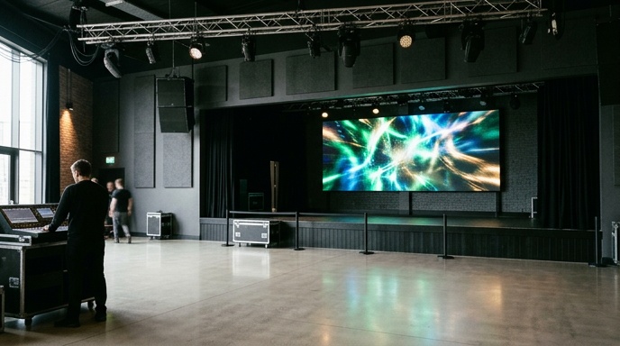 large indoor led video wall irish venue