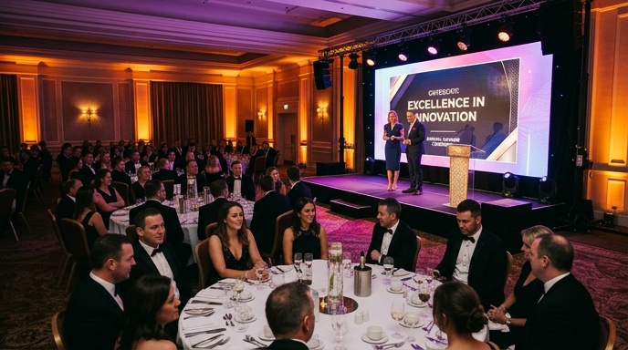 irish awards ceremony stage led wall